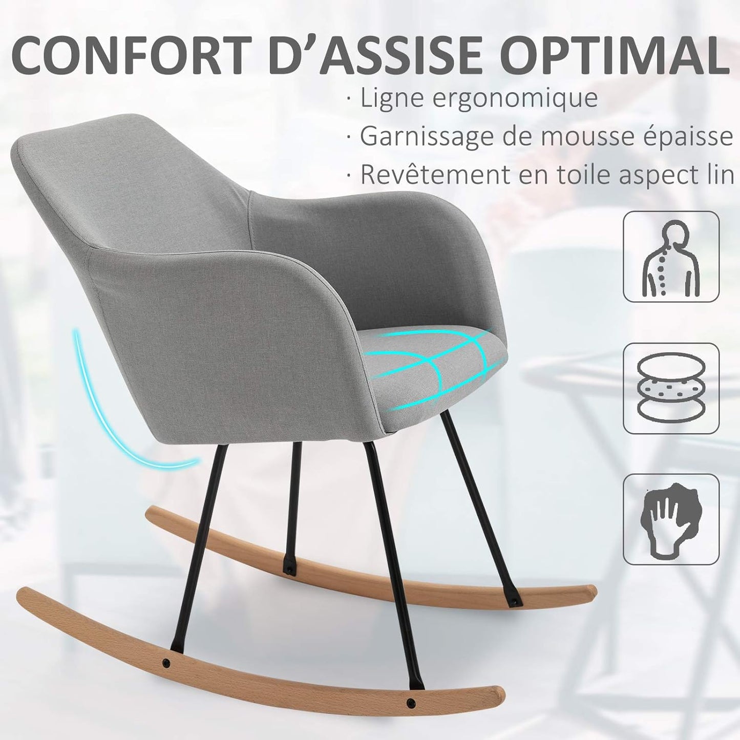 Fauteuil Pouf Bascule Grand Confort