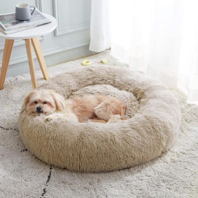 Pouf pour chien en velours