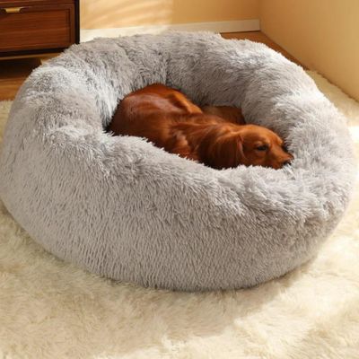 Pouf pour chien en velours