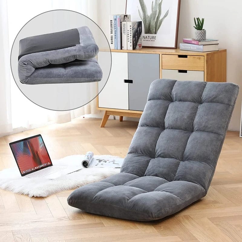 Fauteuil Pouf de Sol Pliable et Réglable