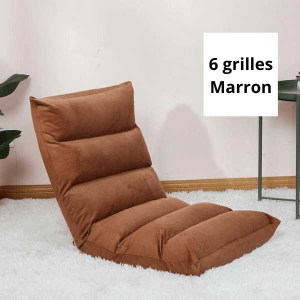 Fauteuil Pouf de Sol Pliable et Réglable