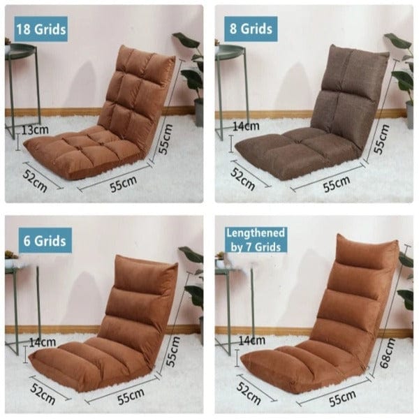Fauteuil Pouf de Sol Pliable et Réglable