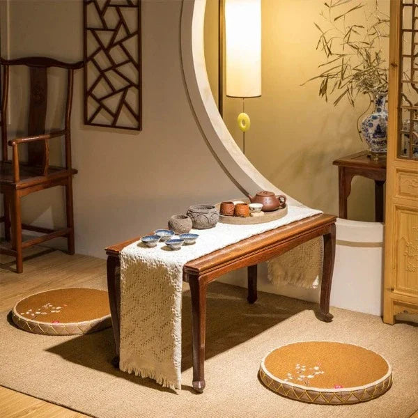 Lot Pouf Tressé Japonais Zaputon