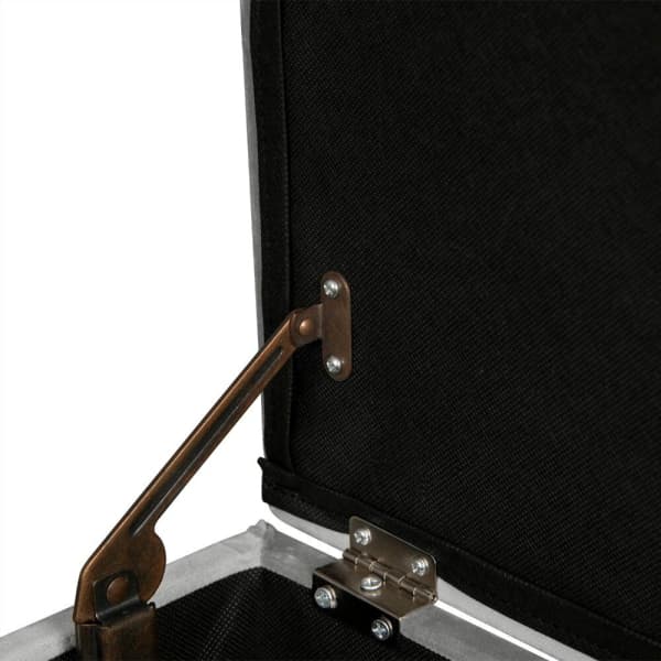 Pouf Coffre Repose Pied en Velours avec Espace de Rangement