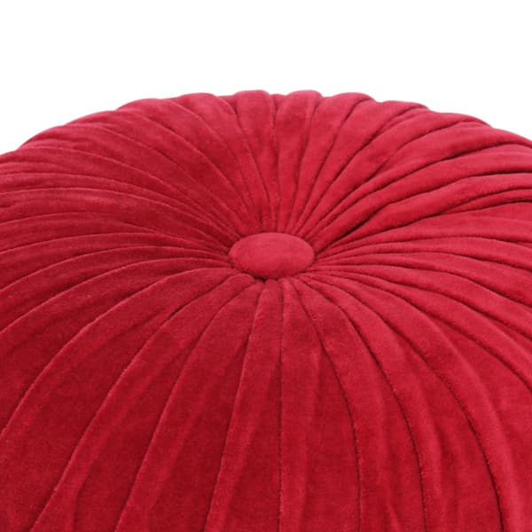Pouf Velours Rouge