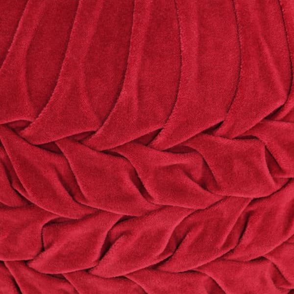Pouf Velours Rouge
