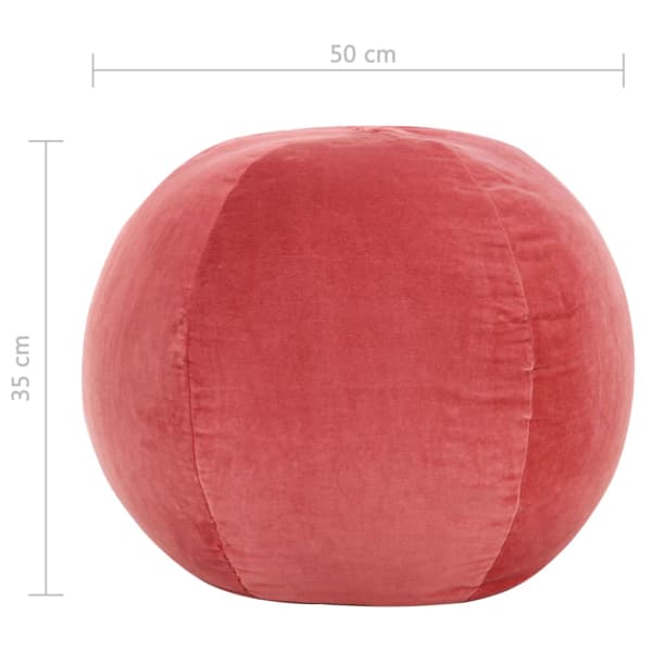 Pouf Velours Vieux Rose