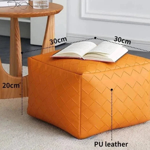 Tabouret Pouf Simili Cuir