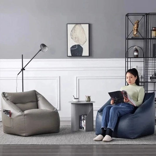 Fauteuil Pouf Adulte Détente en Similicuir