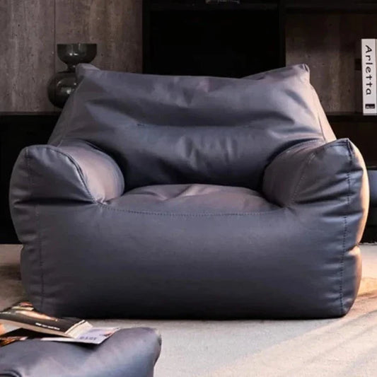 Fauteuil Pouf Simili Cuir Élégance