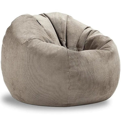 Grand Pouf Poire Velours Côtelé