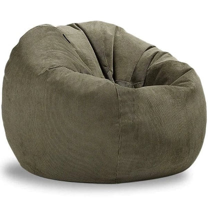 Grand Pouf Poire Velours Côtelé