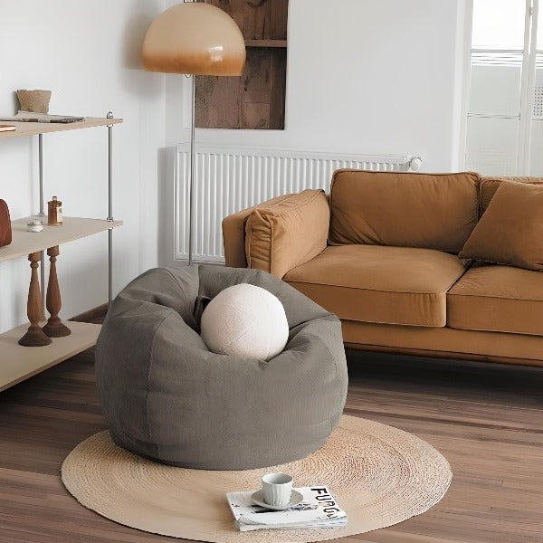 Grand Pouf Poire Velours Côtelé