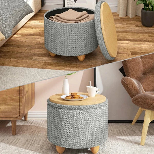 Petit Pouf Coffre avec Espace de Stockage