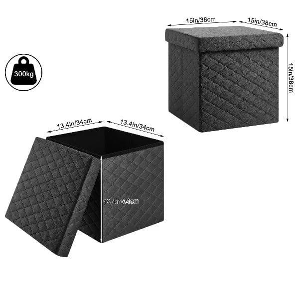 Pouf Coffre de Rangement Pliable