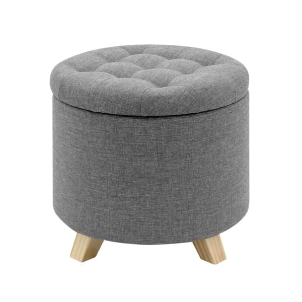 Pouf Coffre en Lin Design et Rangement