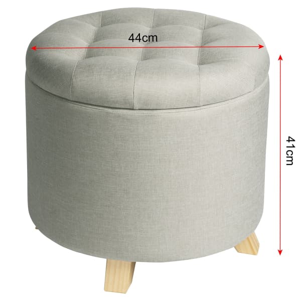 Pouf Coffre en Lin Design et Rangement