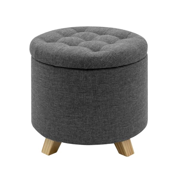 Pouf Coffre en Lin Design et Rangement