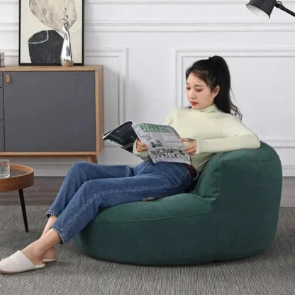 Pouf Fauteuil Velours de Lecture