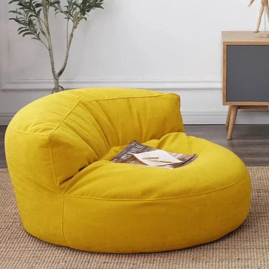 Pouf Fauteuil Velours de Lecture