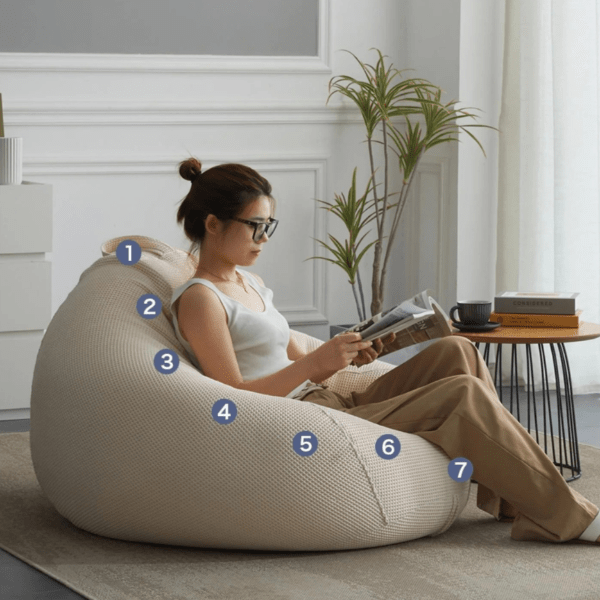 Pouf Poire Ergonomique 100% Coton