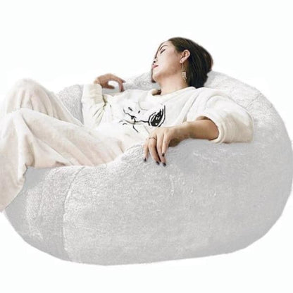 Pouf Poire Géant Lavable en Fourrure