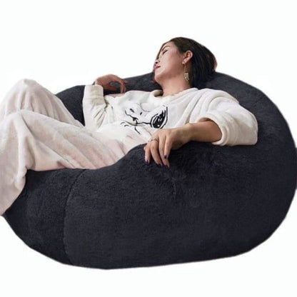 Pouf Poire Géant Lavable en Fourrure