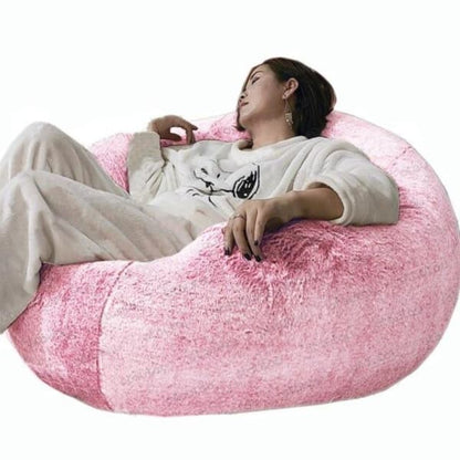 Pouf Poire Géant Lavable en Fourrure