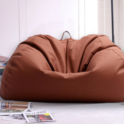 Pouf Poire Nuage Simili Cuir Marron