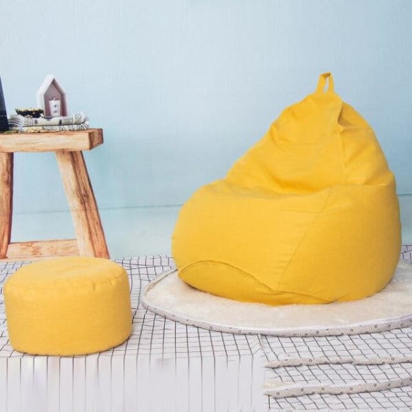 Pouf Poire Tissu Brossé