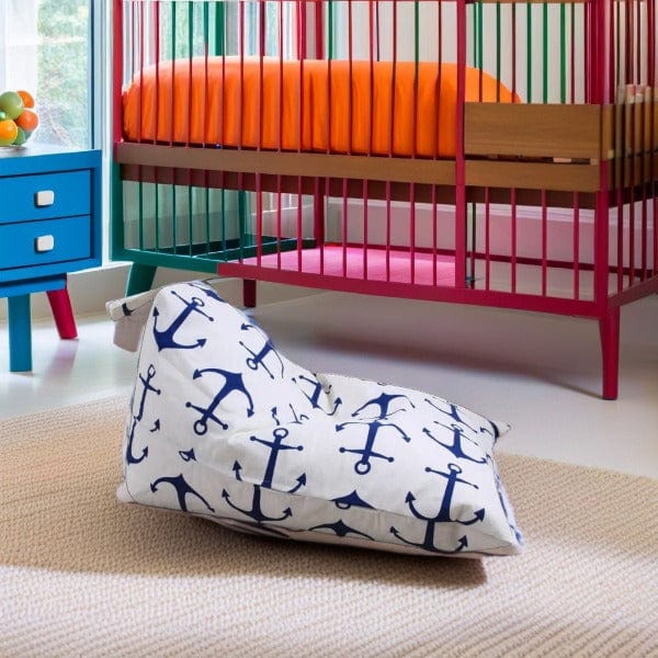 Pouf Triangle Enfant Motif Ancre