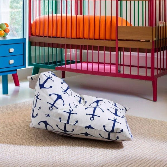 Pouf Triangle Enfant Motif Ancre