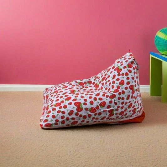 Pouf Triangle Enfant Motif Fraise