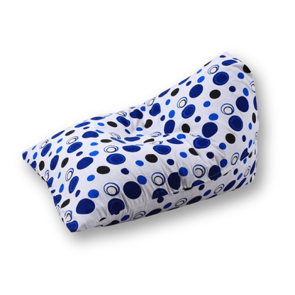 Pouf Triangle Enfant Motif Rond Bleu