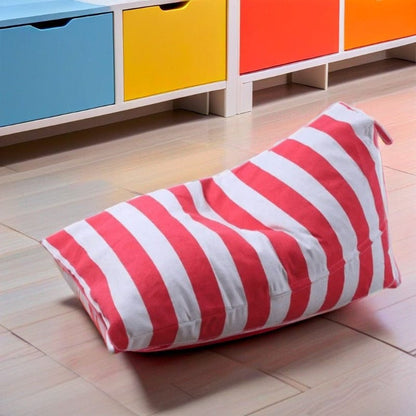 Pouf Triangle Enfant Rayure Rouge